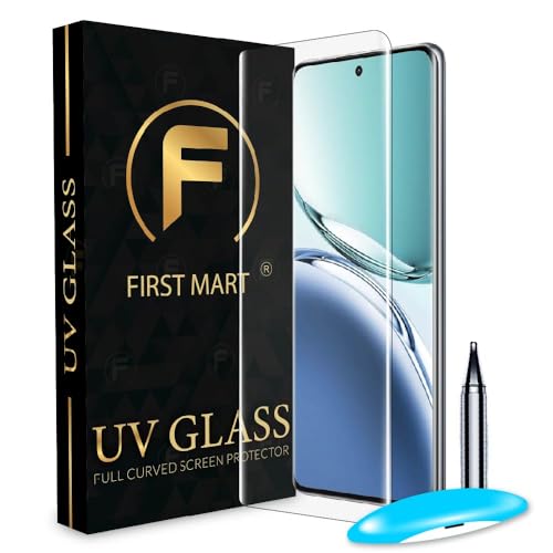 Image of FIRST MART UV Tempered Glass For Oppo F27 Pro Plus and F27 Pro 5G (6.7 Inches) With Edge To Edge Screen Coverage and Easy Installation Kit| Crystal Clear