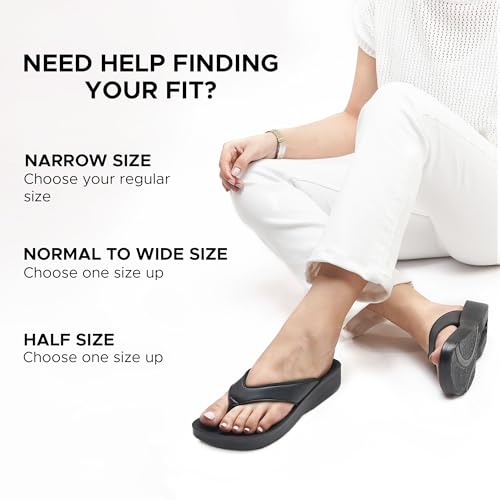 AEROTHOTIC Arch Support Flip Flops for women Stylish Cushioned Padded Straps with Soft Toe Post Slip on Footwear Dressy Travel Recovery Outdoor Comfortable Walking Women Sandals3