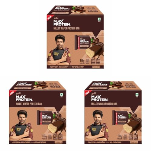 Image of RiteBite Max Protein Coffee Mousse 10g Protein Millet Wafer Bars (Pack of 36), No Maida, No Palm Oil, Zero Added Sugar, Crunchy Wafer Snack, 480g
