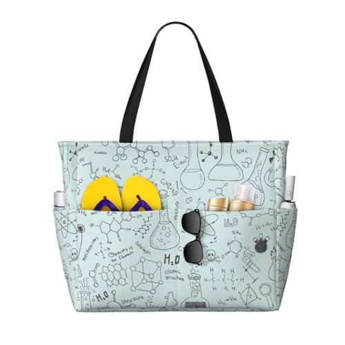 Sac à bandoulière pour femme imprimé chimie, le fourre-tout idéal pour vos sorties à la mer