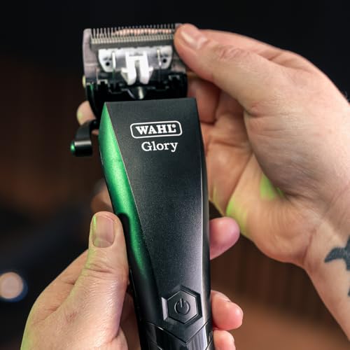 Image of Wahl Glory Professional Clipper, Cord /Cordless Operation, 6000 RPM Powerful Motor, Patented Blade with Integrated Adjustable Lever, Lightweight, Smart LED Indicator, 4.5 Hours Runtime, 2 Years Warranty, 02211-024