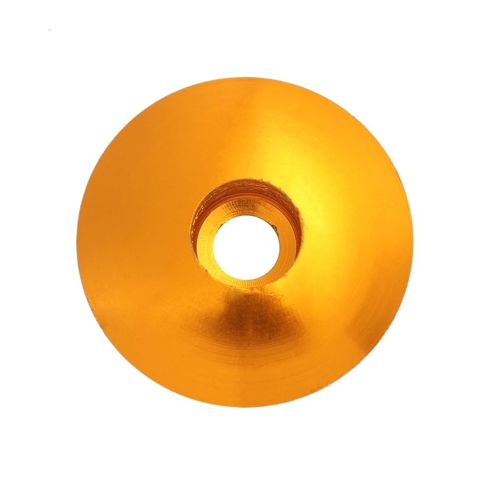 WANGSHAOWEI Bike Headset 1pc Aluminum Alloy Bicycle Headset Cap 28.6mm Dustproof Top Cap Cover Outdoor Mountain Bike Accessories Headsets Stem Parts(Gold 1pc)