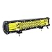 Willpower 46cm 252W LED Arbeitsscheinwerfer Bar Gelb Bernstein LED Scheinwerfer 12V 24V Wasserdicht Flutlicht Reflektor Combo Arbeitslicht Zusatzscheinwerfer für Auto Offroad Traktor SUV UTV ATV