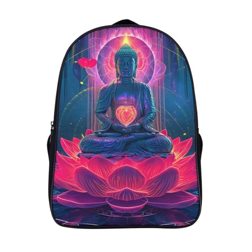 Sac à dos Bouddha pour enfant 3D - Cartable de maternelle et crèche zippé de 40x28x16 cm