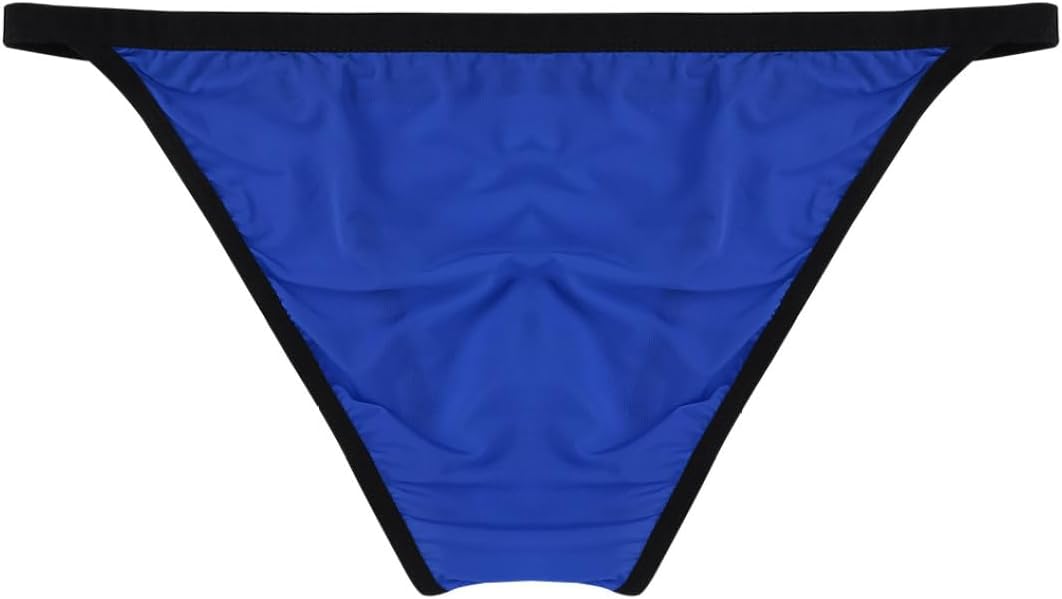 inlzdz Men's Comfortable Silky Bugle Pouch Briefs Tanga Low Rise String Bikini Underwear
