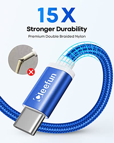 CLEEFUN Cavo USB C [1.8m, 2Pezzi], Robusto Nylon