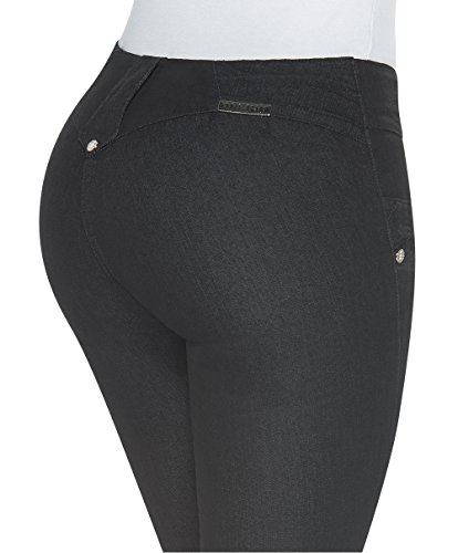 J8287 - Women's Skinny Jean - Mid Rise - No Pockets - Curvy Fit - Stretch Denim - Jean Colombiano Levanta Cola2