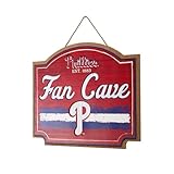 FOCO MLB Official Primary Logo Wordmark Established 15" Fan Cave Wall Sign (Philadelphia Phillies, One Size)