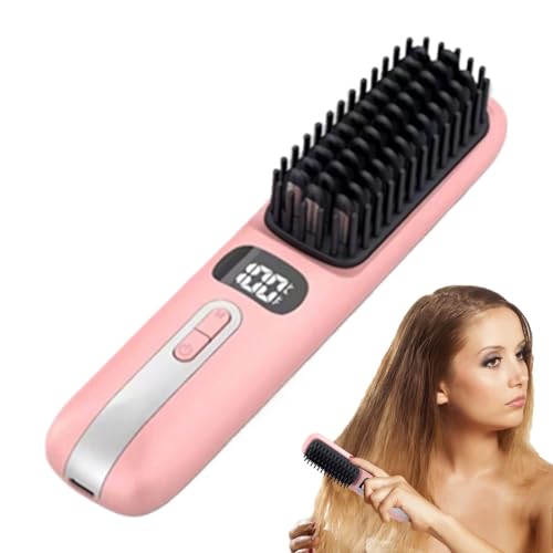 Cepillo Para Alisar El Cabello Inalámbrico - Cepillo Para Alisar El Cabello Para El Hogar, Cepillo Iónico Para Alisar El Cabello | Cepillo Alisador Ligero De Viaje, Peine Para El Cabello Inalámbrico