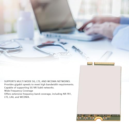 5G WWAN Card FM350 GL PCIe M.2 Gigabit Speeds | Adaptador inalámbrico 5G para laptop, red 5G NR Sub6 LTE WCDMA banda ancha, para actualización PC miniatura 4