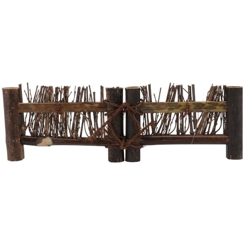 Abaodam Clôture en Bambou Tressé pour Bonsaï Écran Décoratif Pliable Moyen Ornement Miniature pour Micro-Paysage Décoration Cérémonie du Thé Accessoire Naturel pour Photo