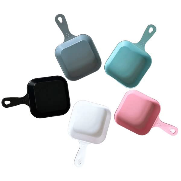 Amazon.co.jp: 韓国食器 スクエア型 取っ手付き取り皿5色セット 5個