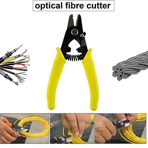 Image of Wire Stripper and Cutter Tool, Multi-Function Cable Crimping Pliers, Black and Yellow