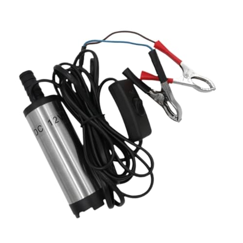 JicSuXi Bomba Extractora Eléctrica de Transferencia de Combustible, Bomba de Transferencia de Combustible de 38 Mm, Bomba de Aceite Eléctrica para Camiones, a