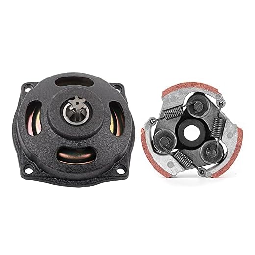 Akozon Clutch Bell Housing, Motorcykel Clutch Bell Housing med 6 Tandhjulskedjeplacering för 47cc 49cc Pocket Bike ATV Dirt Bike Mini Quad.