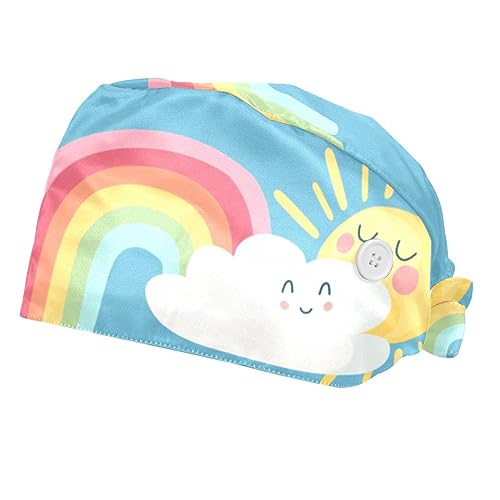 Casquettes de travail ajustables nuage et arc-en-ciel pour égayer vos journées professionnelles