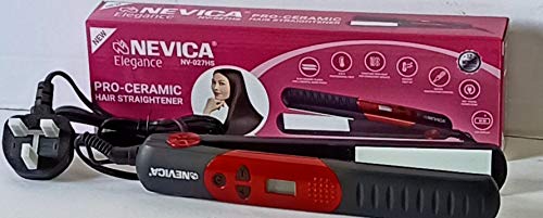 Nevica Nv-027 Hs, Ceramic Hair Straightener, Red/Black, Small (Pack Of 1)
