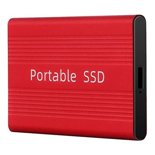 SSD portátil USB 3.0 USB-C 1TB 500GB Disco duro externo de estado sólido 6.0Gb/S para laptop, cámara de escritorio o servidor (Color: rojo, tamaño: 500GB)
