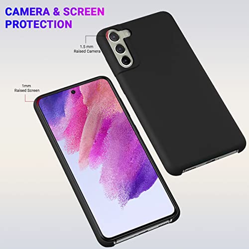 Image of LIRAMARK Liquid Silicone Soft Back Cover Case for Samsung Galaxy S21 FE 5G (Black)