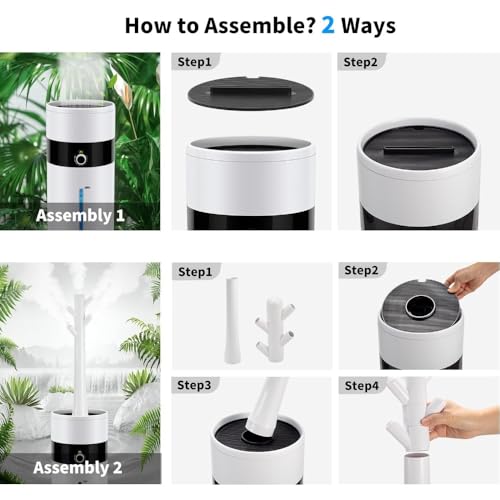 UltraQuiet Tower Humidifier filled water tank view