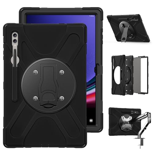Coque antichoc Samsung Galaxy Tab S9 Ultra avec béquille 360 et fixation VESA anti-rayures