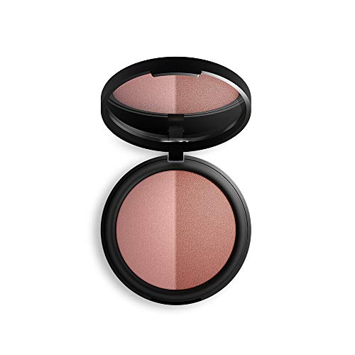 INIKA Organic Mineral Baked Blush Duo - Vegan, Cruelty-Free Makeup with Hydrating Squalane and Antioxidant-Rich Magnolia Bark Extract, Complementary Rose and Peach Hues for Radiant Glow,30 ml (Peach)