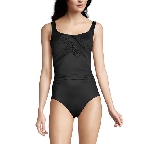 Lands' End Women's SlenderSuit Carmela One Piece Swimsuit