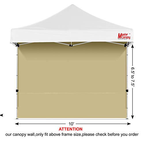 Image of MASTERCANOPY Instant Canopy Tent Sidewall for 10x10 Pop Up Canopy, 1 Piece, Gold
