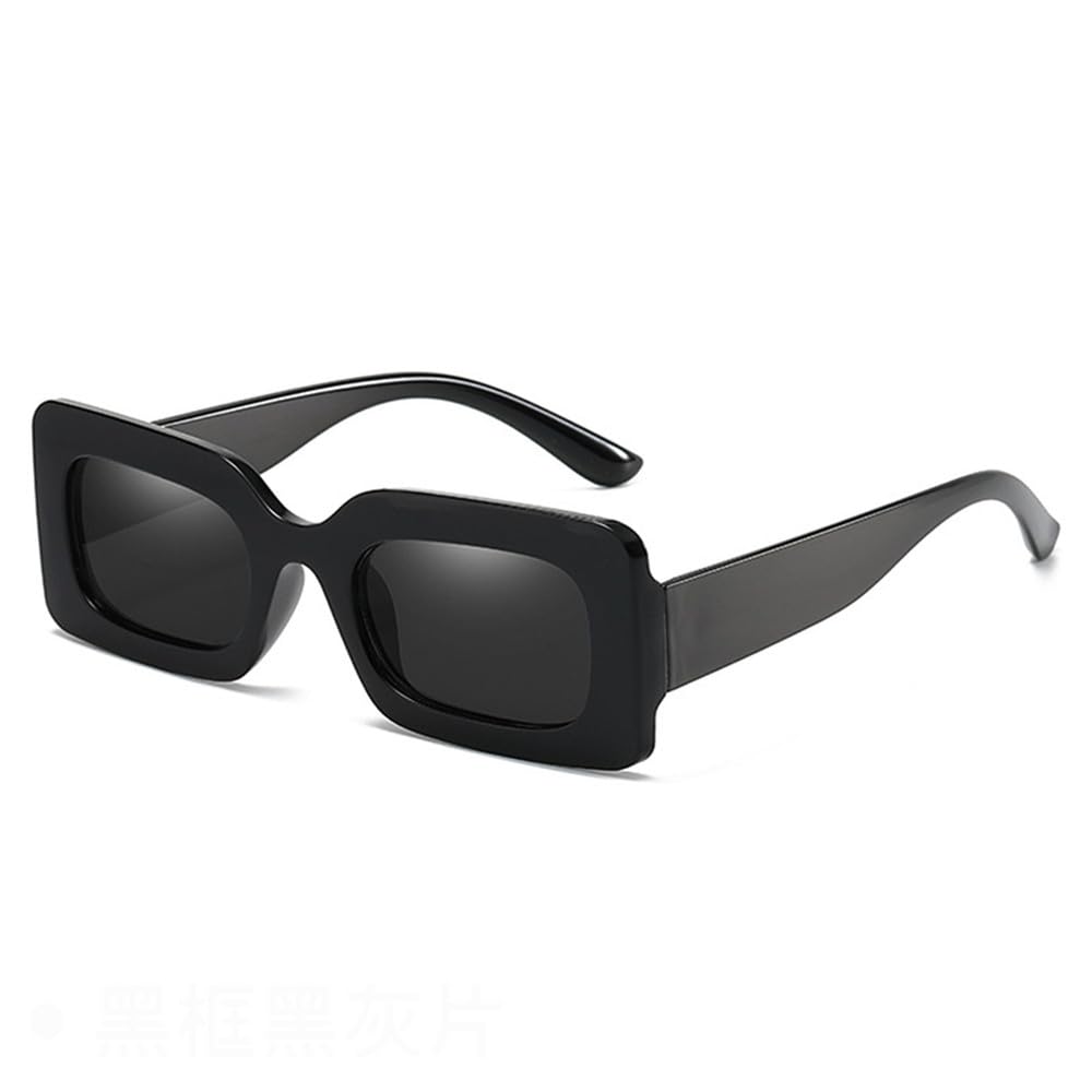 Occhiali da sole retrò da donna color caramella con montatura quadrata grande, occhiali da sole alla moda per feste.