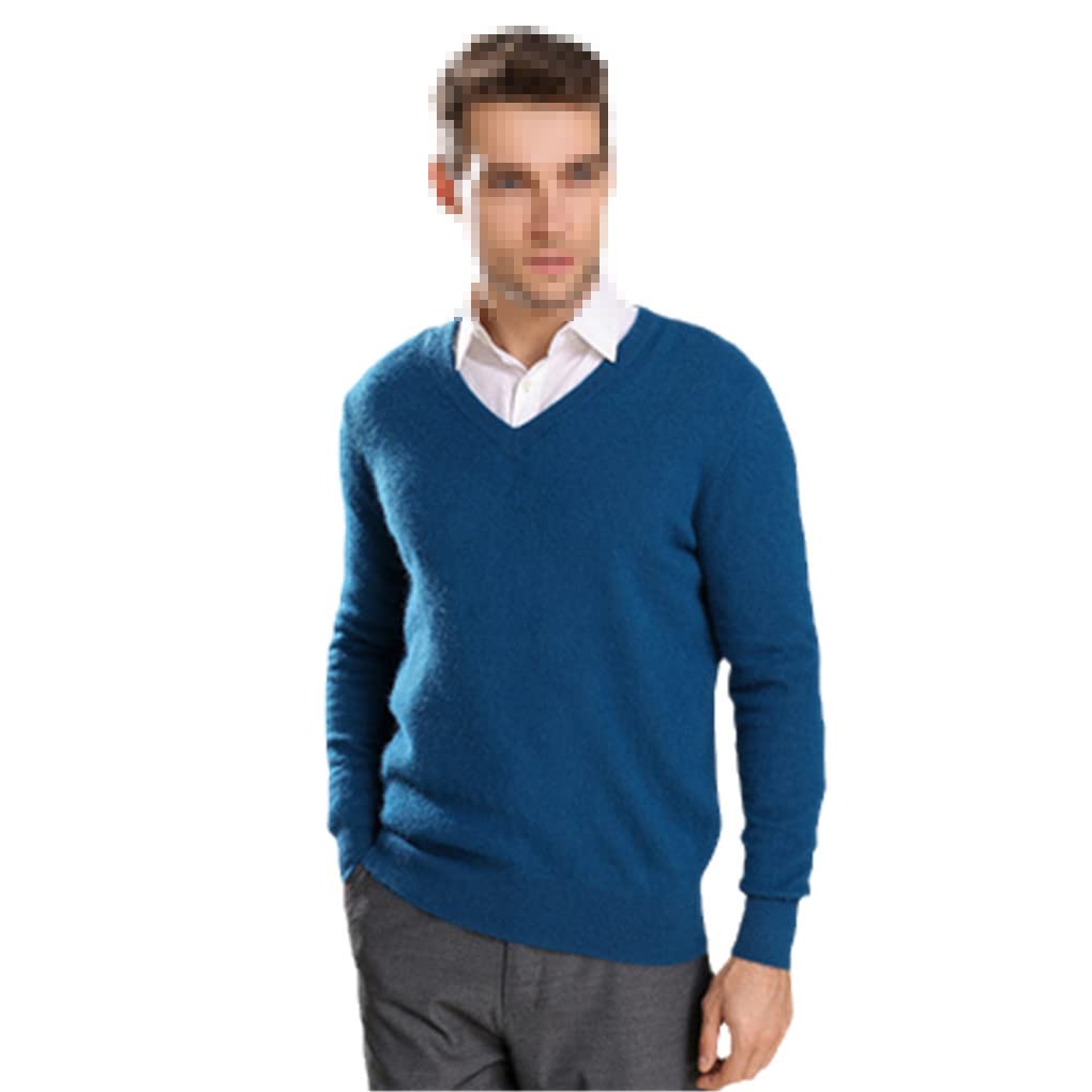 Hamthuit Męski klasyczny prosty sweter sweter męski jesień zima kaszmir mieszanka bawełny ciepły sweter sweter sweter pulower swetry, Serek, M