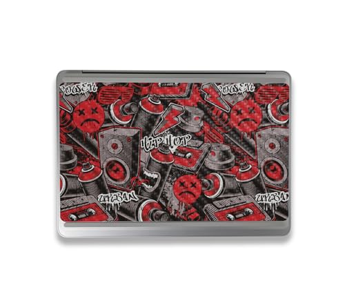 Image of MightySkins Carbon Fiber Skin Compatible with Microsoft Surface Laptop Studio 2 (2023) Full Wrap Kit - Red Hip Hop | Protective, Durable Textured Carbon Fiber Finish | Easy to Apply | Made in The USA