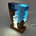 Couple Divers Ocean Resin Lamp, Handmade Resin Night Light with USB Port, Multi-Color LED Light, Ideal Home Bedroom Decor, Scuba Diver Gift for Birthday Holiday, Unique Gifts for Him Kids