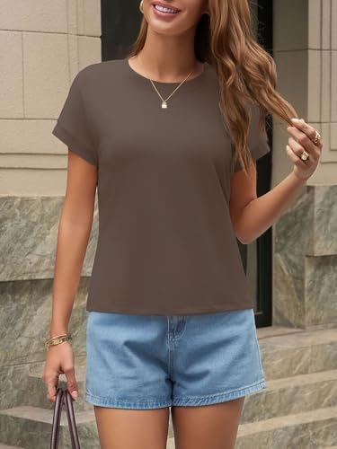 Image of UNCLECAT Womens Crop Tops Loose Fit Cap Short Sleeve Summer Tee