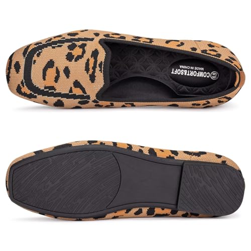 Image of Frank Mully Women's Loafer Flats Square Toe Comfortable Office Work Shoes, Cute Penny Loafer Slip On Walking Driving Shoes