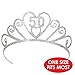 Glittered 50 Tiara Party Accessory (1 count) (1/Pkg)