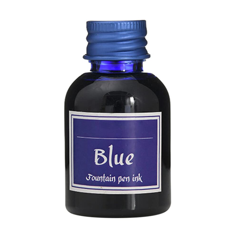 Surakey Bottled Ink for Fountain Pens, Brilliant Dark Blue, 30ml Calligraphy Ink Art Writing Drawing Painting Graffiti Ink Feather Pen Dip Ink Bottles for School Offices Supplies