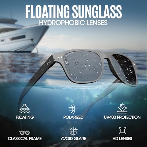 ShadyVEU NOCTIX PRO Floating TPX Polarized Super Dark UV400 Mens Womens Sunglasses (Floating Frame)4