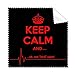 Quote Keep Calm Red Black Cleaning Cloth Phone Screen Glasses Cleaner 5pcs