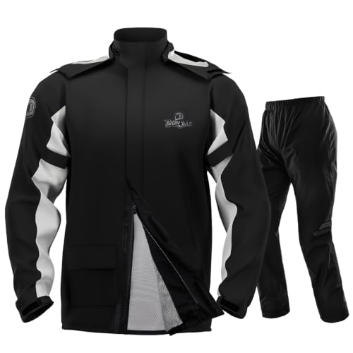 IRON JIA'S Motorcycle Rain Gear for Men & Women, Waterproof Rain Suit