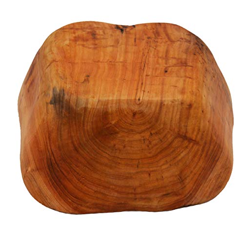 YUZENET Wooden Bowl Natural Root Wood Crafts Bowl, Hand Carved Salad and Fruit Serving Bowl (10-12")
