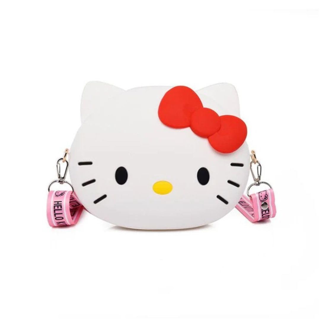 EITHEO Cute Baby Silicon Sling Bag | Cross Body Zipper | Hand Bag | Travel Purse | Trendy Girls Pouch Bag (Assorted Color) (Hello Kitty Face White NL-SB) (B0BD4ZMVFF) Amazon Price History, Amazon Price Tracker