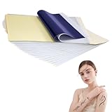 Taille Portable : Le lot de papier pochoir comprend 25 feuilles, format papier A4, 29,5 x 21 cm, papier calque de tatouage bricolage avec un bon effet de transfert, parfait pour les artistes, les tatoueurs, etc.