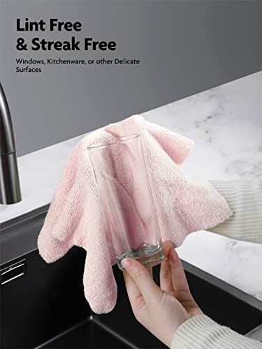Fantasticlean Microfiber Cleaning Cloth Roll -75 Pack, Tear Away Towels, 12" X 12", Reusable And Washable Rags (Pink) #TOP5