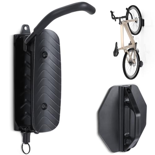 ITEFDTUTNE 1 Pack Swivel Bike Wall Mount,Bike Hanger for Garage,Wall Mount Bike Rack,Vertical Bike Rack Holds Up to 66 lbs,Space Saving