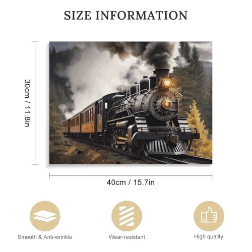 Toile train à vapeur de prestige | Décoration murale raffinée - 3