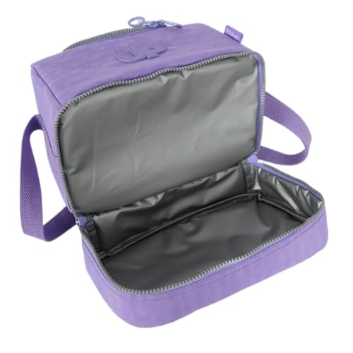 Mochila Infantil Rodinha Up4You 360 Graus com Lancheira e Estojo 100 Pens Roxo