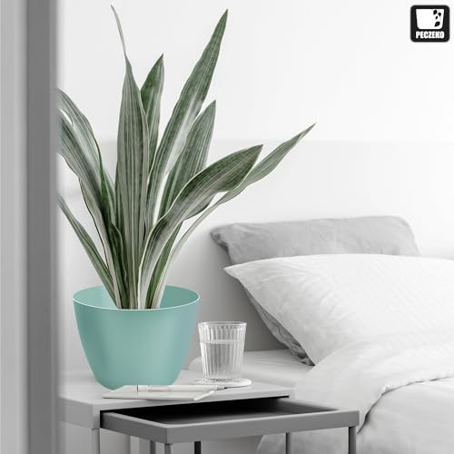 TULMERO Blumentopf matt, Pflanzkübel aus Übertopf Kunststoff Dekorativer Topf für, groß und klein Pflanzen, 2er-Set… – Ansicht 6