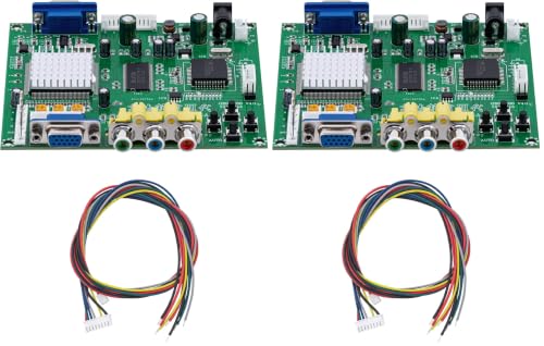 Image of Mcbazel Arcade Game RGB /CGA /EGA to VGA HD Game Video Output Converter Board for Arcade Monitor to CRT LCD PDP Projector (Pack of 2)
