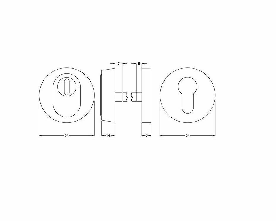 Protective Rosette Stainless Steel Safety with Cylinder Pull Protection Protective Rosette Pair Lifting Window - Image 2