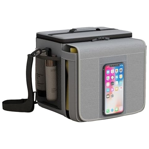 19.6L Large Capacity Hanging Shower Bag,12 Compartments Portable Shower Caddy, Waterproof Transparent Cell Phone Bag, Quick Drying Mesh Bottom,Essential for College Dorms,Traveling Shower Caddy Cover